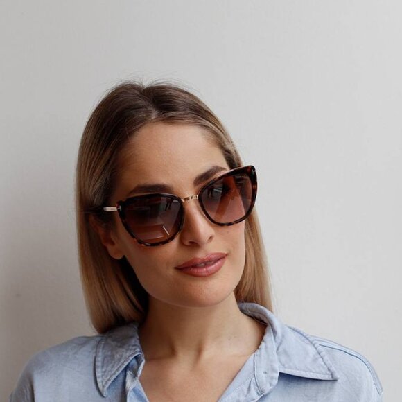 Tom Ford Simona FT0717 52F Cat Eye Sunglasses - Havana/Gold/Brown main image 10